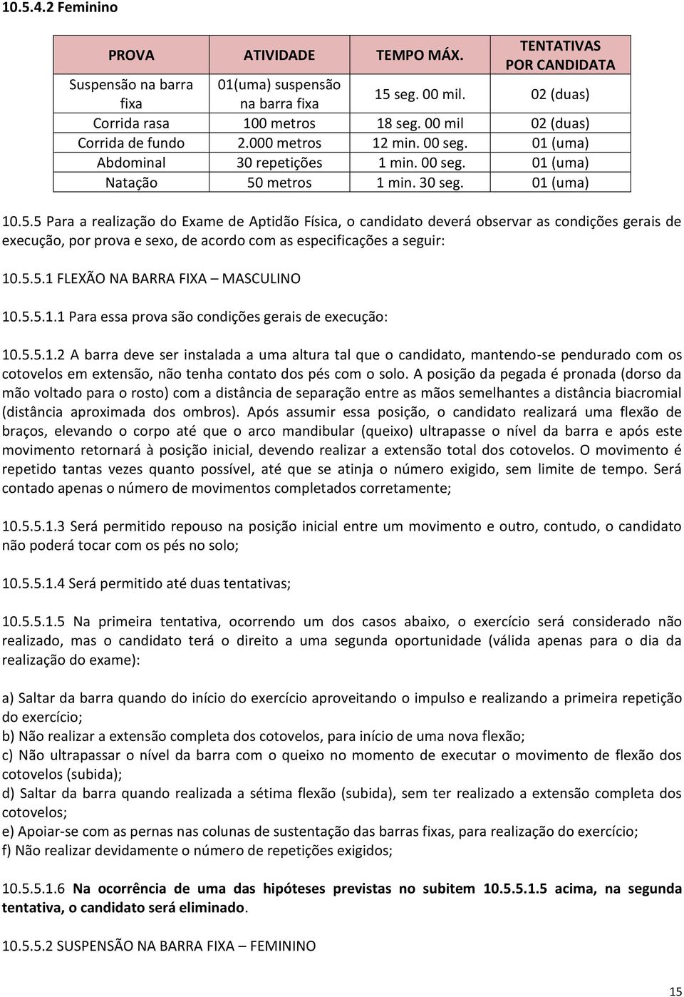 metros 1 min. 30 seg. 01 (uma) 10.5.