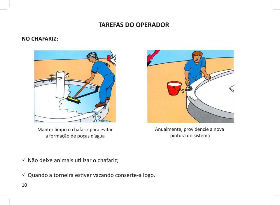 providencie a nova pintura do sistema P Não deixe animais