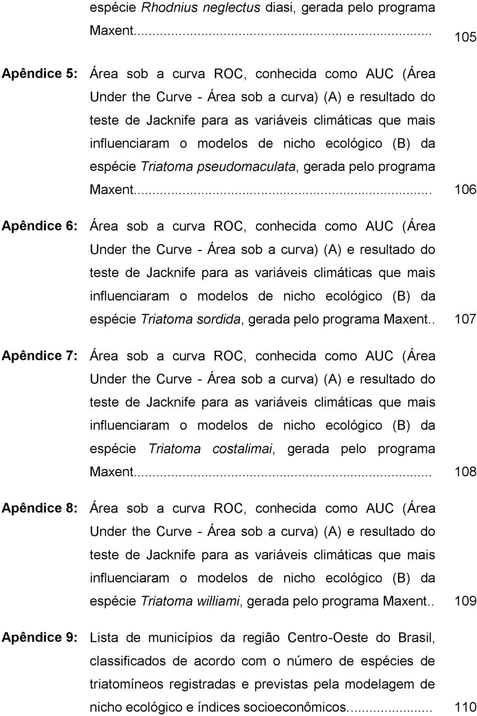 modelos de nicho ecológico (B) da espécie Triatoma pseudomaculata, gerada pelo programa Maxent.