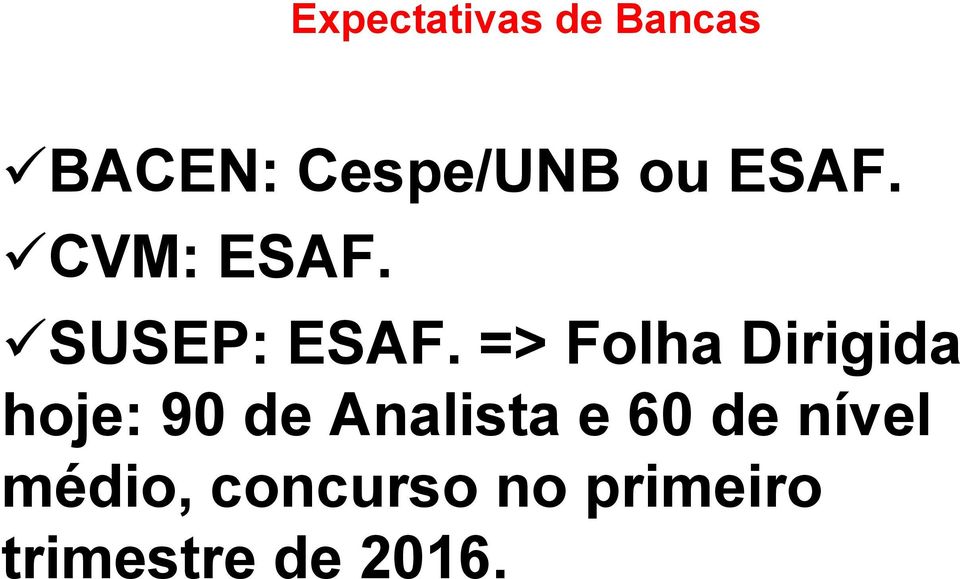 => Folha Dirigida hoje: 90 de Analista e