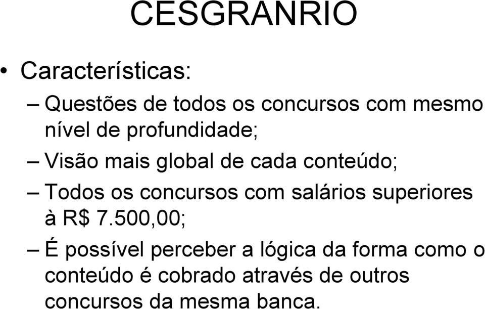 concursos com salários superiores à R$ 7.