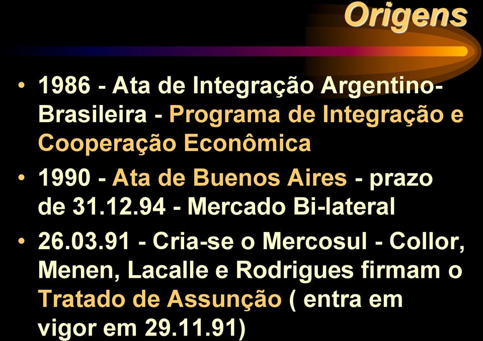 31.12.94 - Mercado Bi-lateral 26.03.