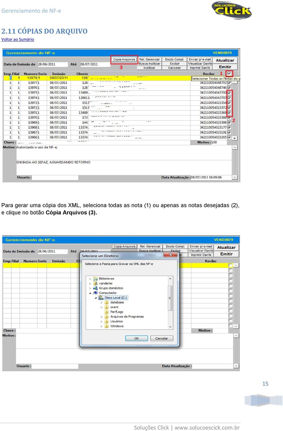 todas as nota (1) ou apenas as notas