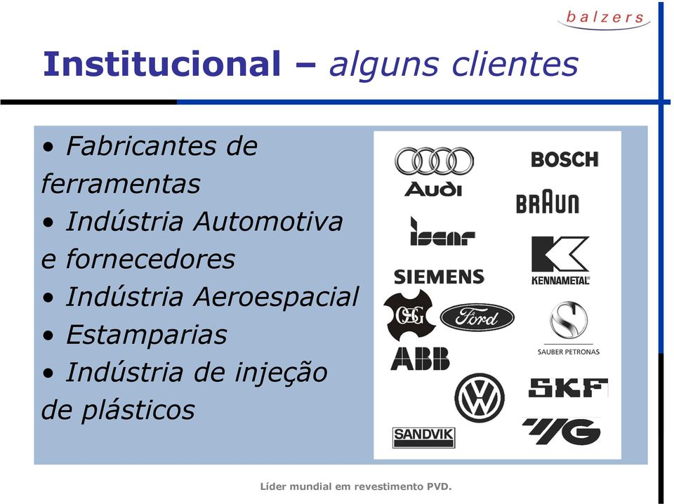 Automotiva e fornecedores Indústria