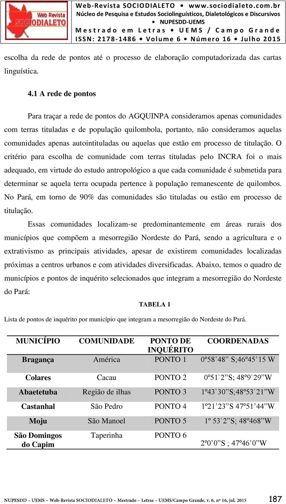 autointituladas ou aquelas que estão em processo de titulação.