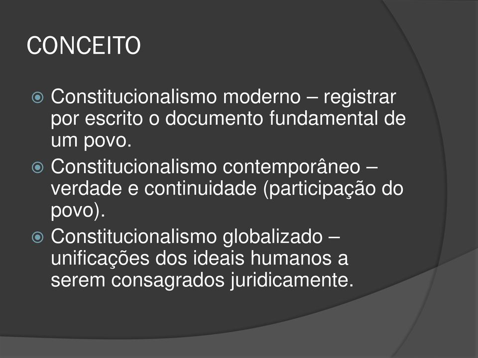 Constitucionalismo contemporâneo verdade e continuidade