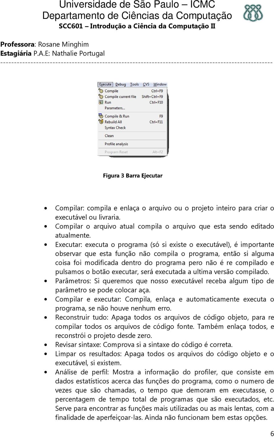 e pulsamos o botão executar, será executada a ultima versão compilado. Parâmetros: Si queremos que nosso executável receba algum tipo de parâmetro se pode colocar aça.