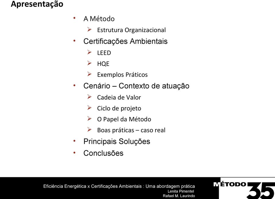 Cenário Contexto de atuação Cadeia de Valor Ciclo de