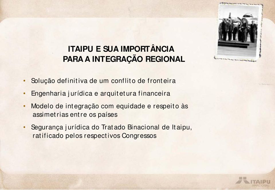 integração com equidade e respeito às assimetrias entre os países Segurança