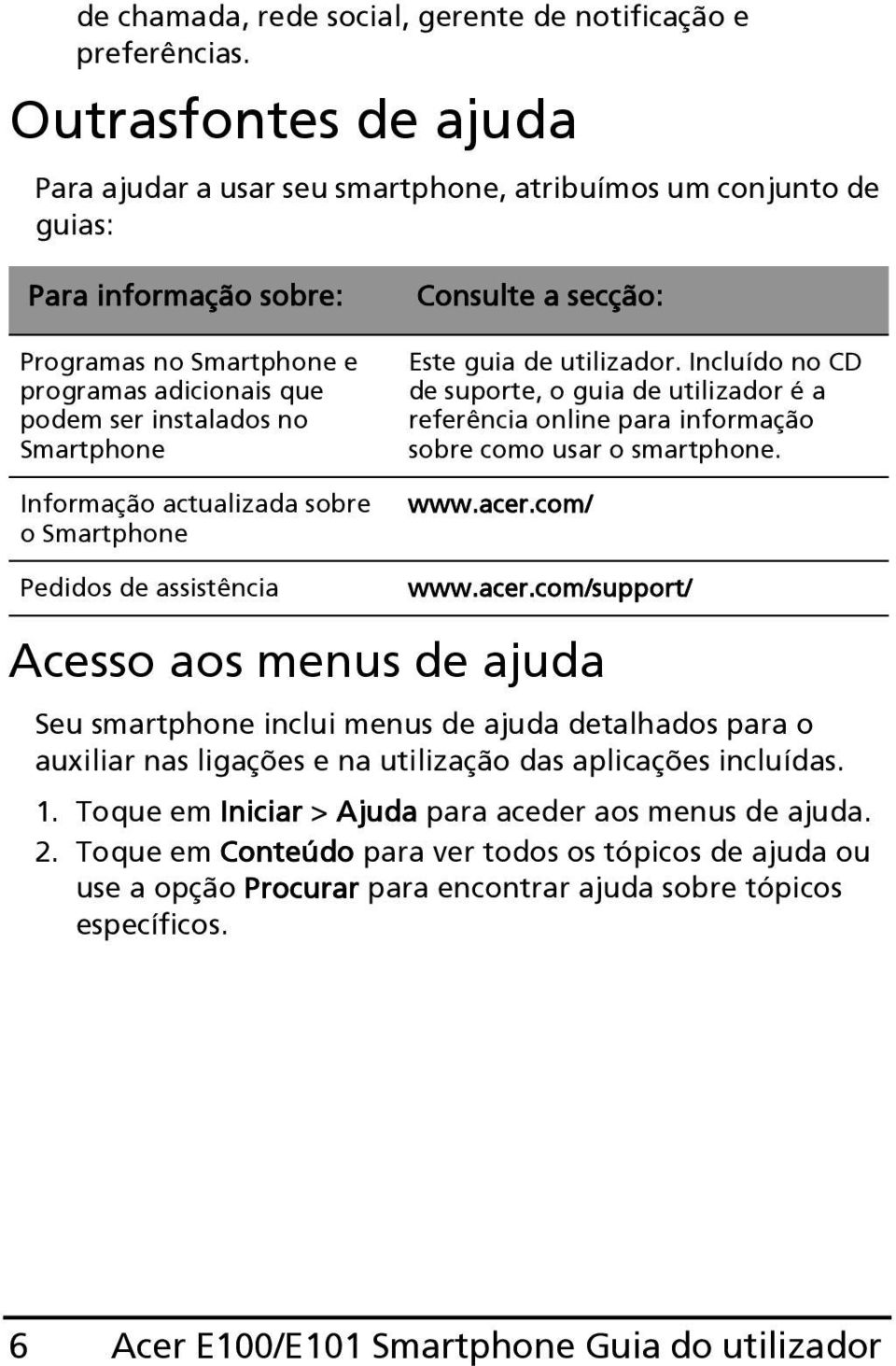 Informação actualizada sobre o Smartphone Pedidos de assistência Consulte a secção: Este guia de utilizador.