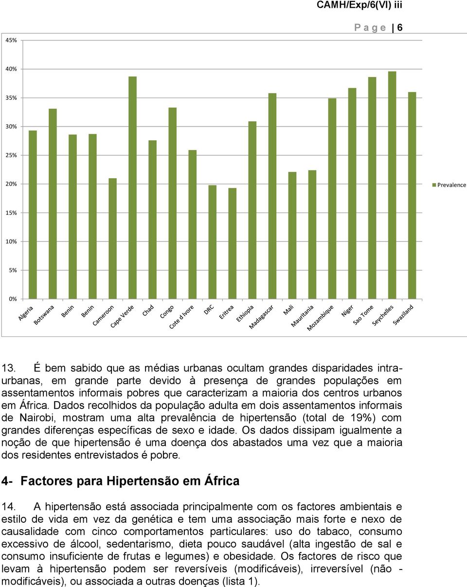 centros urbanos em África.