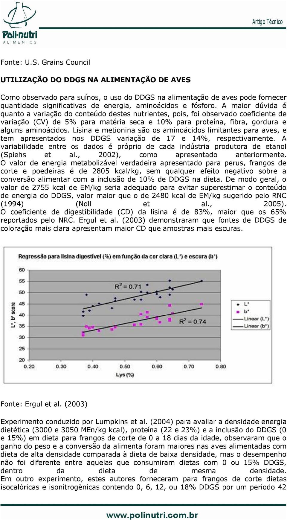 A maior dúvida é quanto a variação do conteúdo destes nutrientes, pois, foi observado coeficiente de variação (CV) de 5% para matéria seca e 10% para proteína, fibra, gordura e alguns aminoácidos.