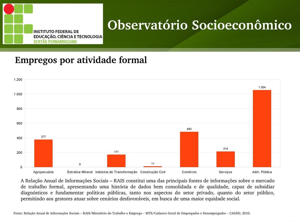 consolidada e de qualidade, capaz de subsidiar diagnósticos e fundamentar políticas públicas, tanto nos aspectos do setor privado, quanto do setor público, permitindo aos gestores atuar