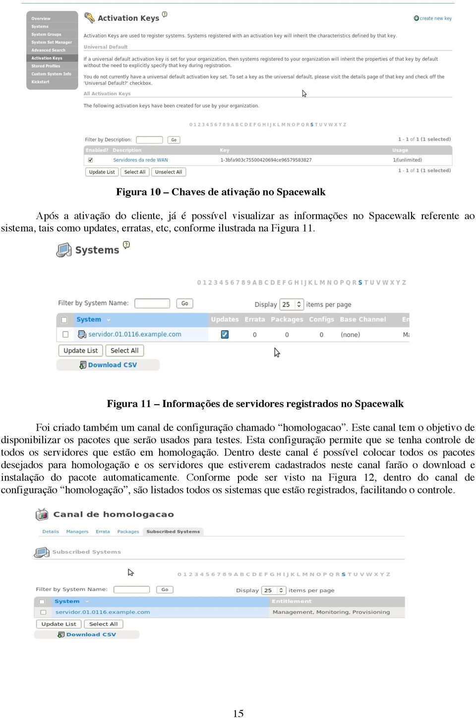 Este canal tem o objetivo de disponibilizar os pacotes que serão usados para testes. Esta configuração permite que se tenha controle de todos os servidores que estão em homologação.