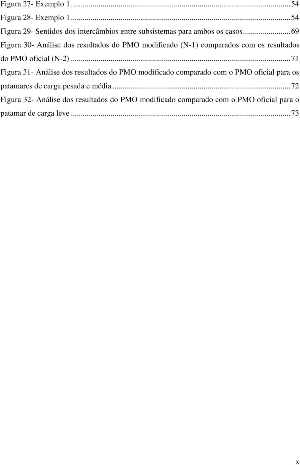 .. 69 Figura 30- Análise dos resultados do PMO modificado (N-1) comparados com os resultados do PMO oficial (N-2).