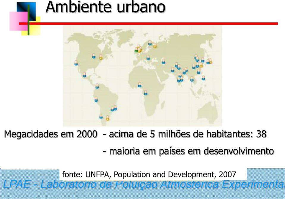 maioria em países em desenvolvimento