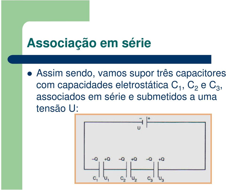 eletrostática C 1, C e C 3, associados