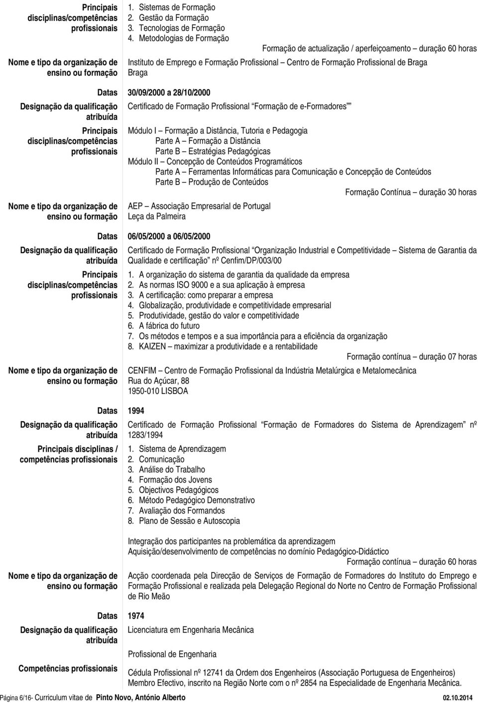 Datas 30/09/2000 a 28/10/2000 Certificado de Formação Profissional Formação de e-formadores Módulo I Formação a Distância, Tutoria e Pedagogia Parte A Formação a Distância Parte B Estratégias