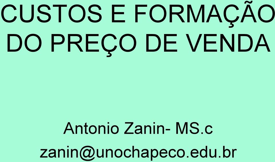 Antonio Zanin- MS.