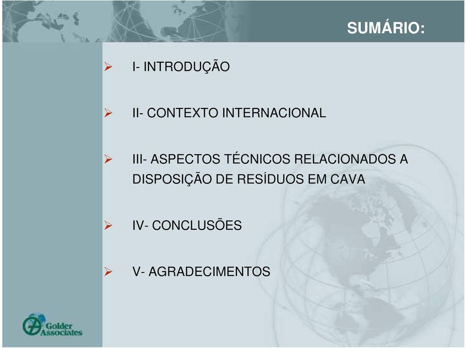 RELACIONADOS A DISPOSIÇÃO DE RESÍDUOS