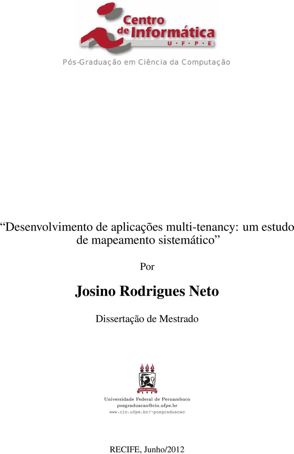 Dissertação de Mestrado Universidade Federal de Pernambuco