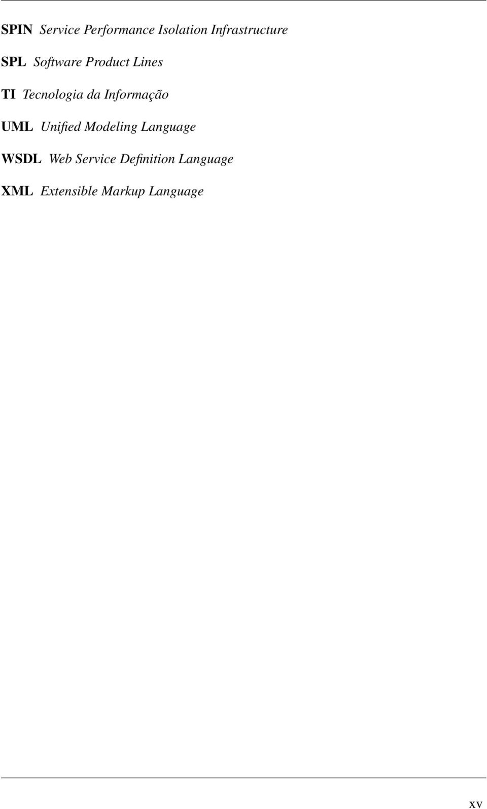 Informação UML Unified Modeling Language WSDL Web