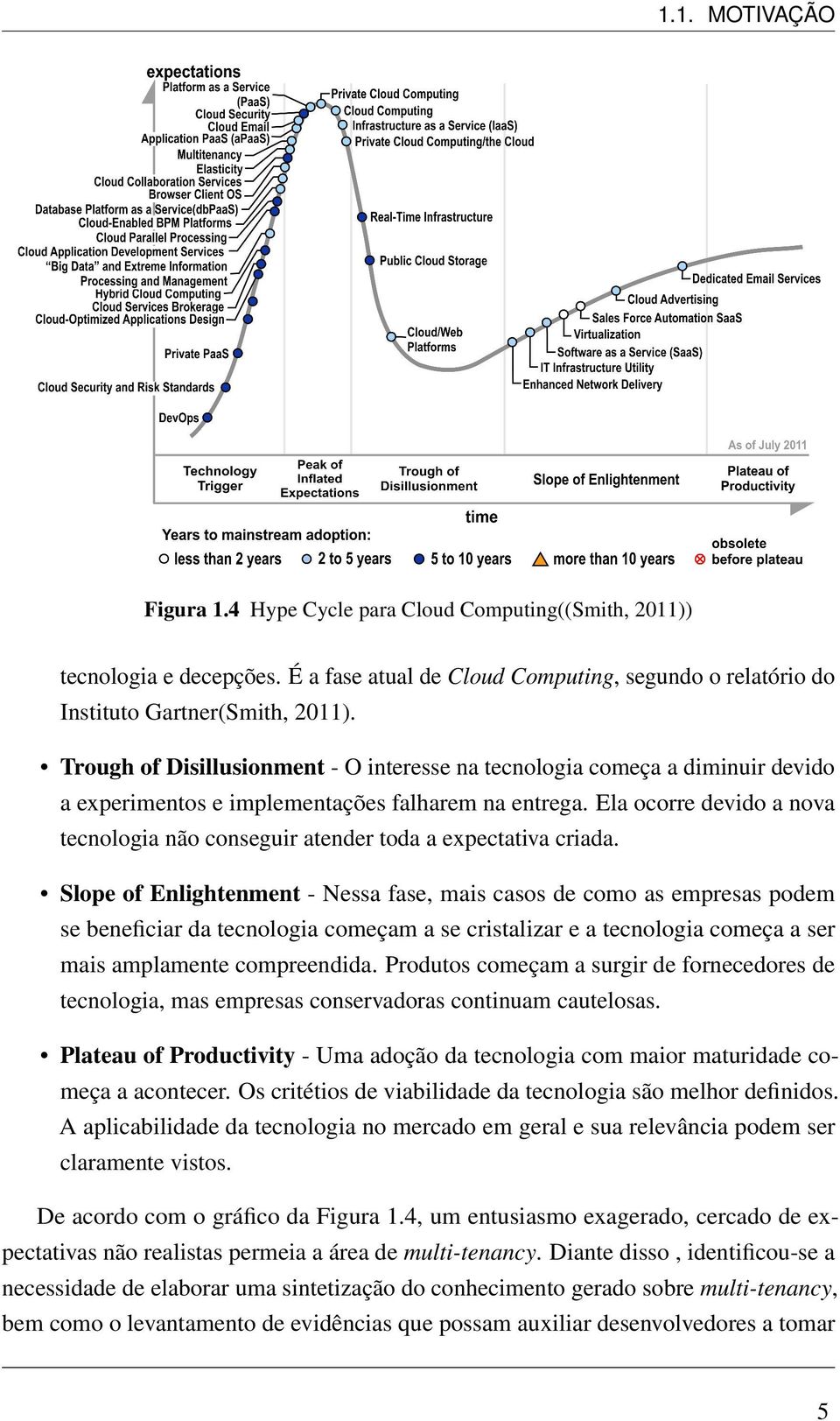 Ela ocorre devido a nova tecnologia não conseguir atender toda a expectativa criada.