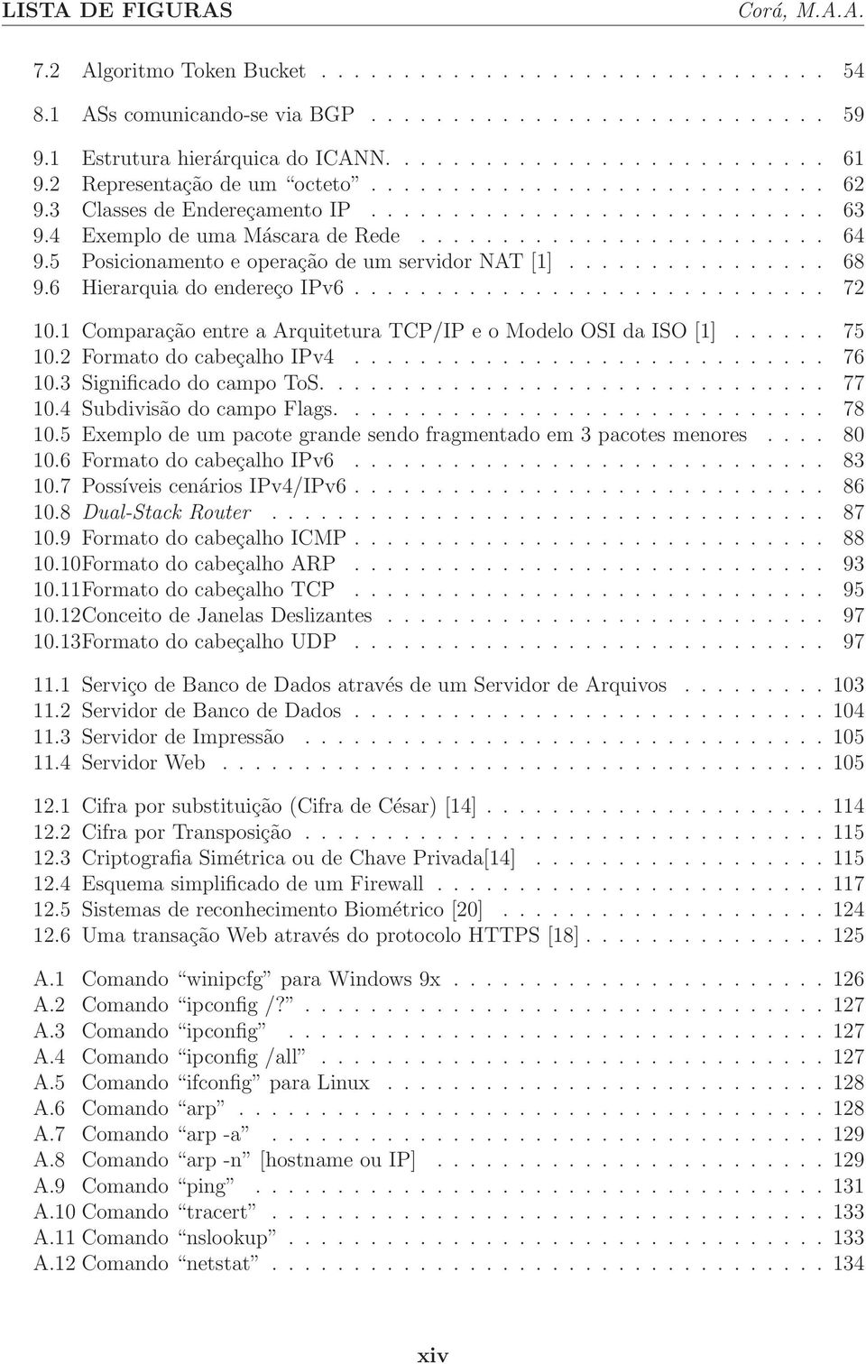 5 Posicionamento e operação de um servidor NAT [1]................ 68 9.6 Hierarquia do endereço IPv6............................. 72 10.