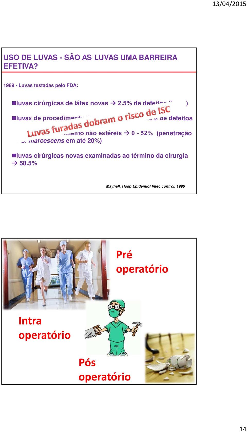 5% de defeitos (furos) luvas de procedimento de látex estéreis 4.