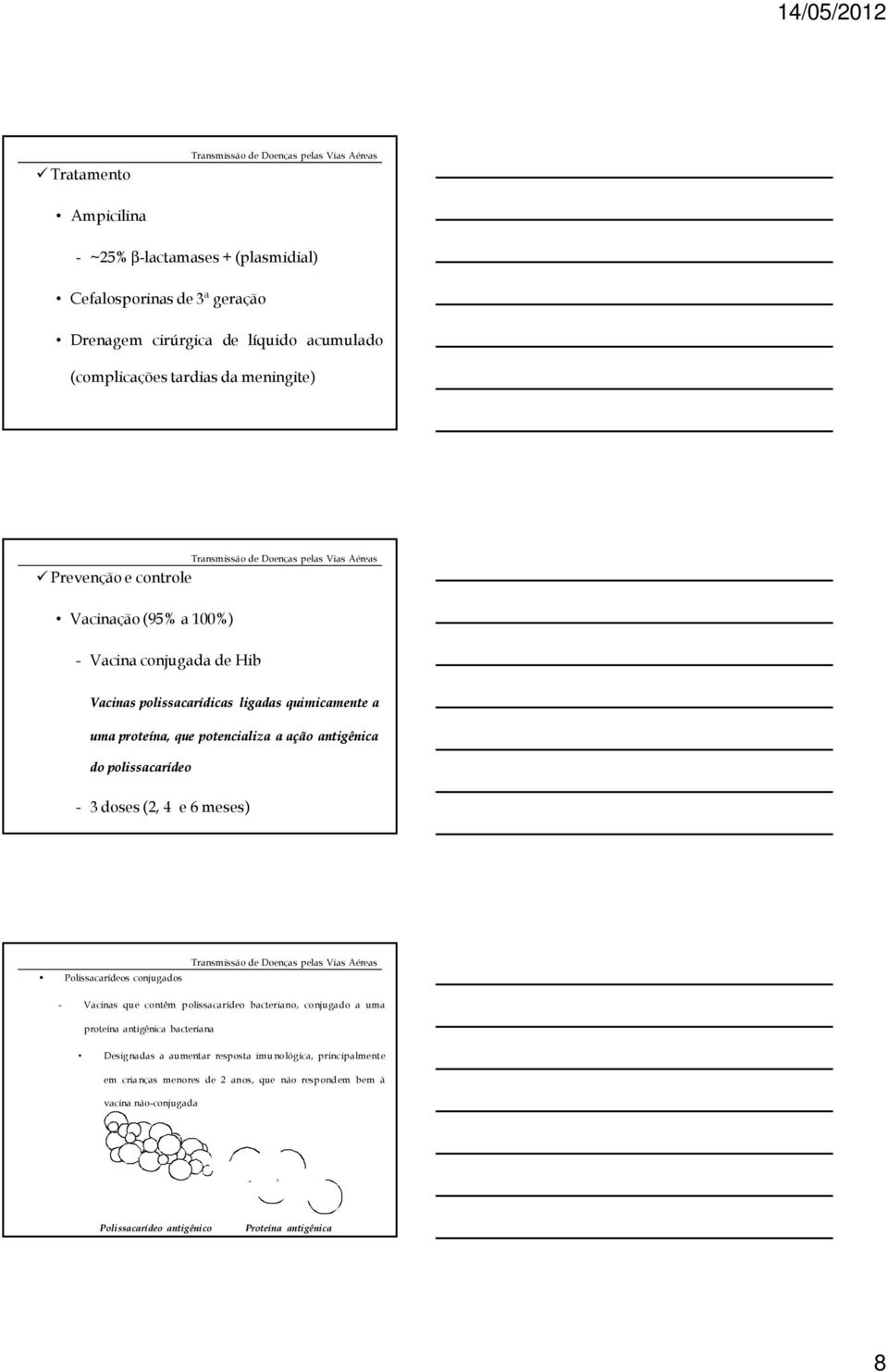 polissacarídeo - 3 doses (2, 4 e 6 meses) Polissacarídeos conjugados - Vacinas que contêm p olissacarídeo bacteriano, conjugado a uma proteína antigênica bacteriana