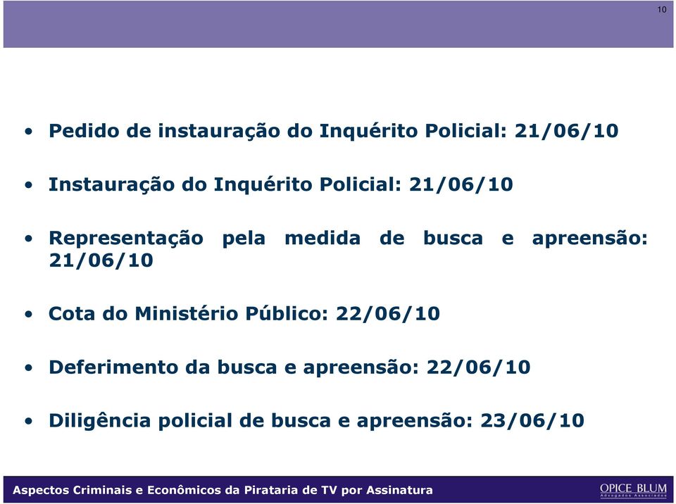 apreensão: 21/06/10 Cota do Ministério Público: 22/06/10 Deferimento da