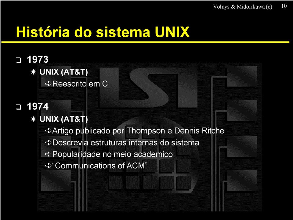 publicado por Thompson e Dennis Ritche Descrevia estruturas