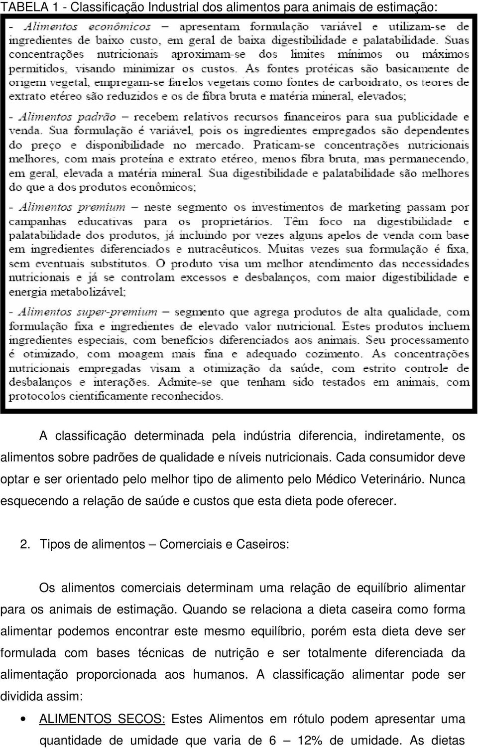 Tipos de alimentos Comerciais e Caseiros: Os alimentos comerciais determinam uma relação de equilíbrio alimentar para os animais de estimação.