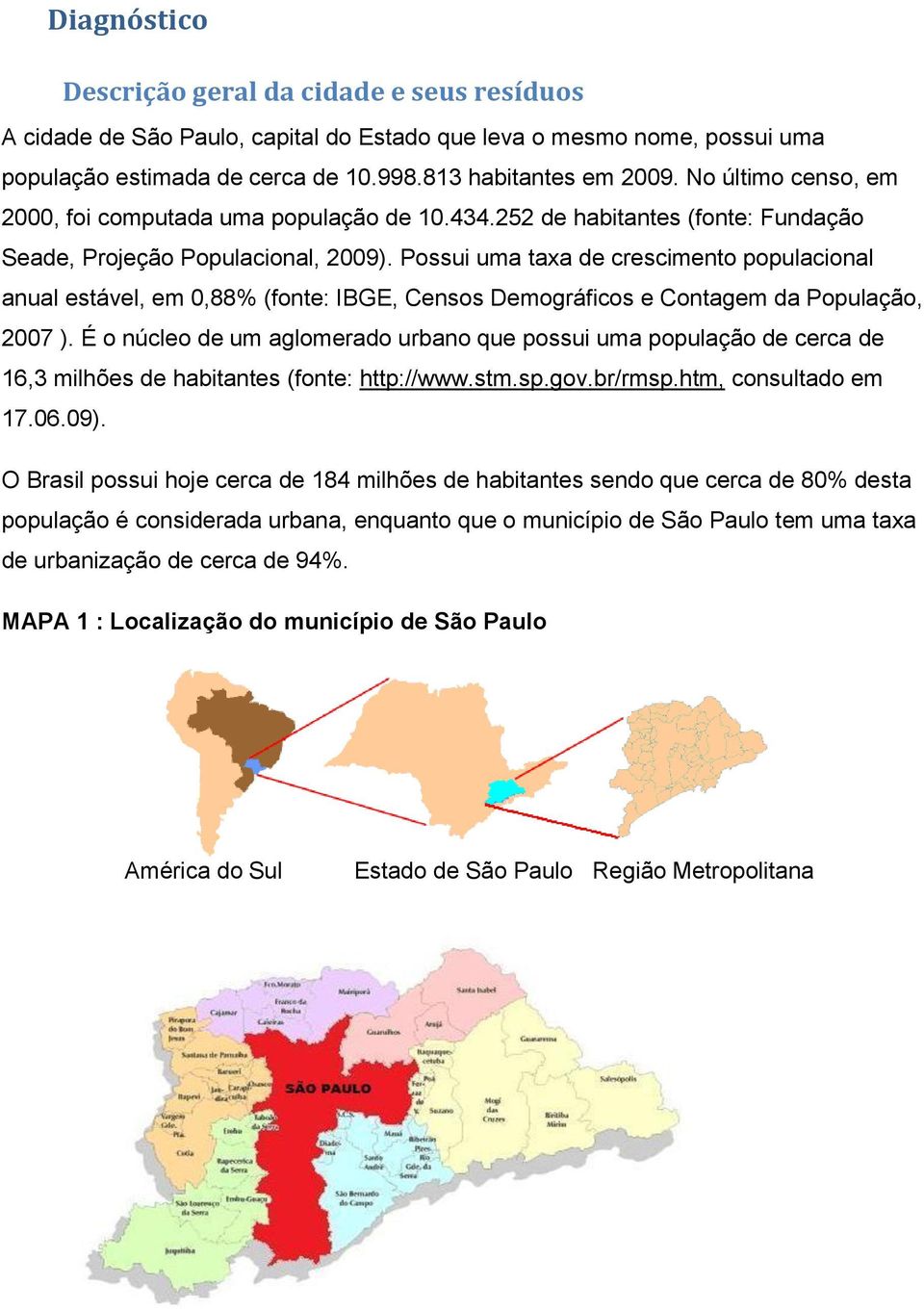 Possui uma taxa de crescimento populacional anual estável, em 0,88% (fonte: IBGE, Censos Demográficos e Contagem da População, 2007 ).