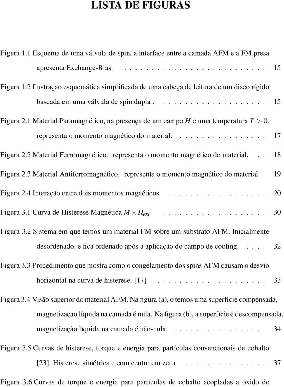 1 Material Paramagnético, na presença de um campo H e uma temperatura T > 0. representa o momento magnético do material................. 17 Figura 2.2 Material Ferromagnético.