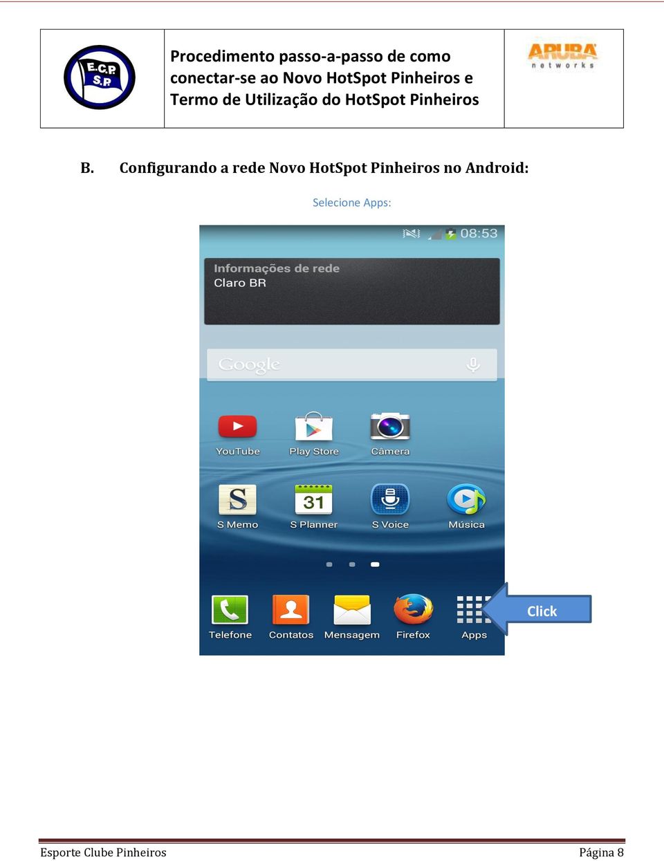 Android: Selecione Apps: