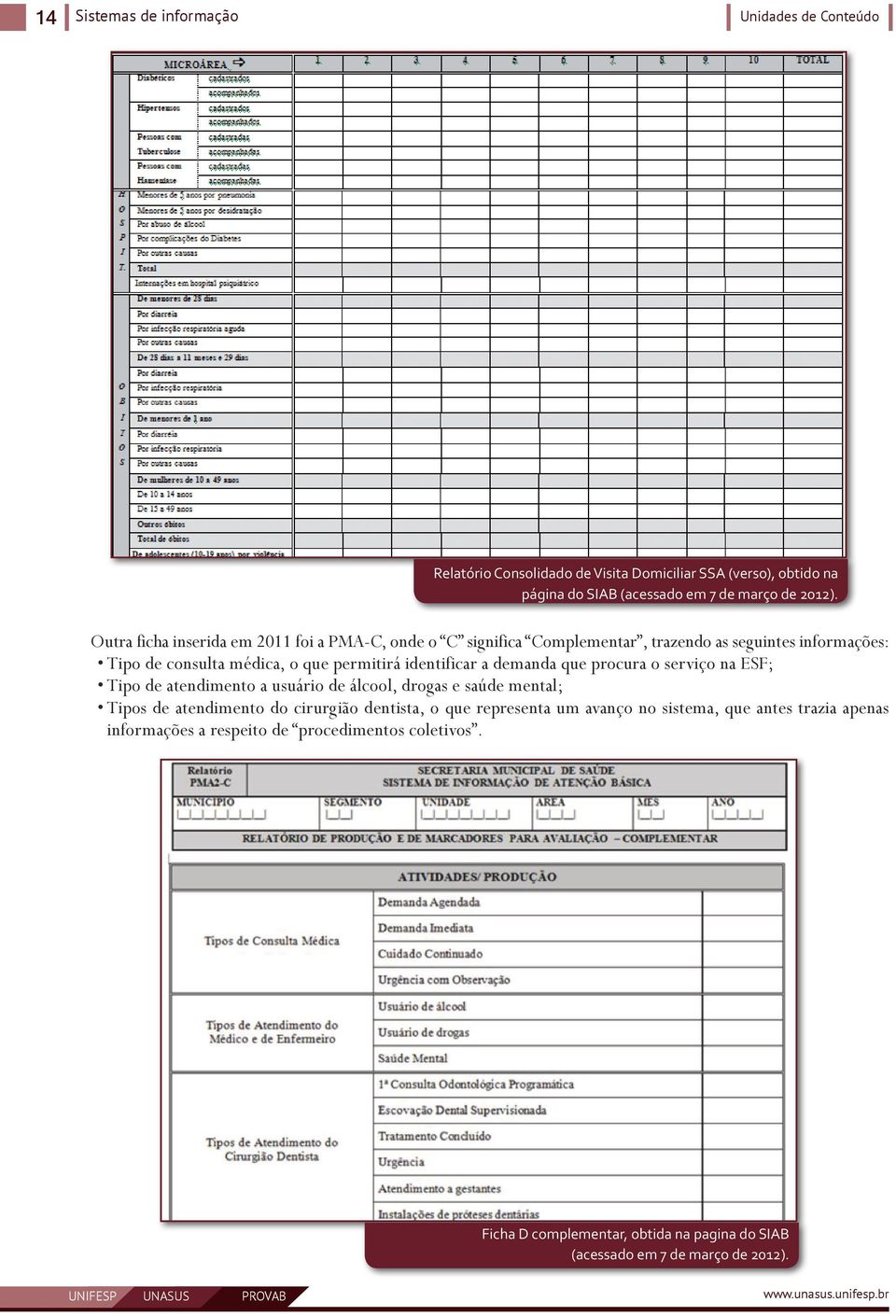 identificar a demanda que procura o serviço na ESF; Tipo de atendimento a usuário de álcool, drogas e saúde mental; Tipos de atendimento do cirurgião dentista,