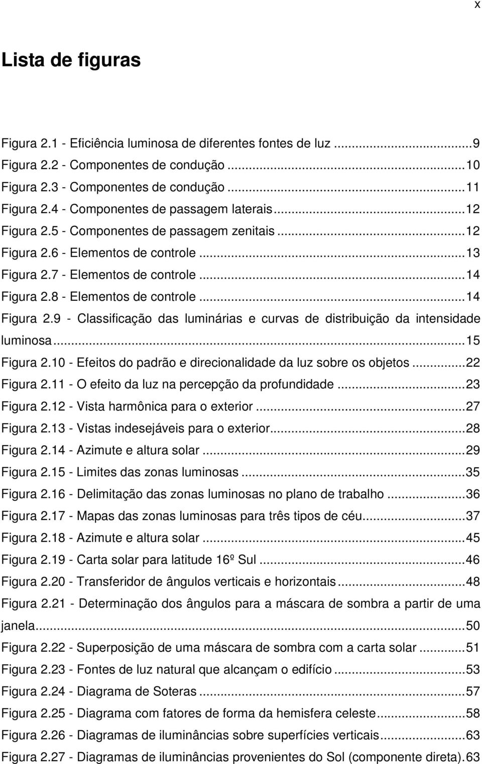 8 - Elementos de controle...14 Figura 2.9 - Classificação das luminárias e curvas de distribuição da intensidade luminosa...15 Figura 2.