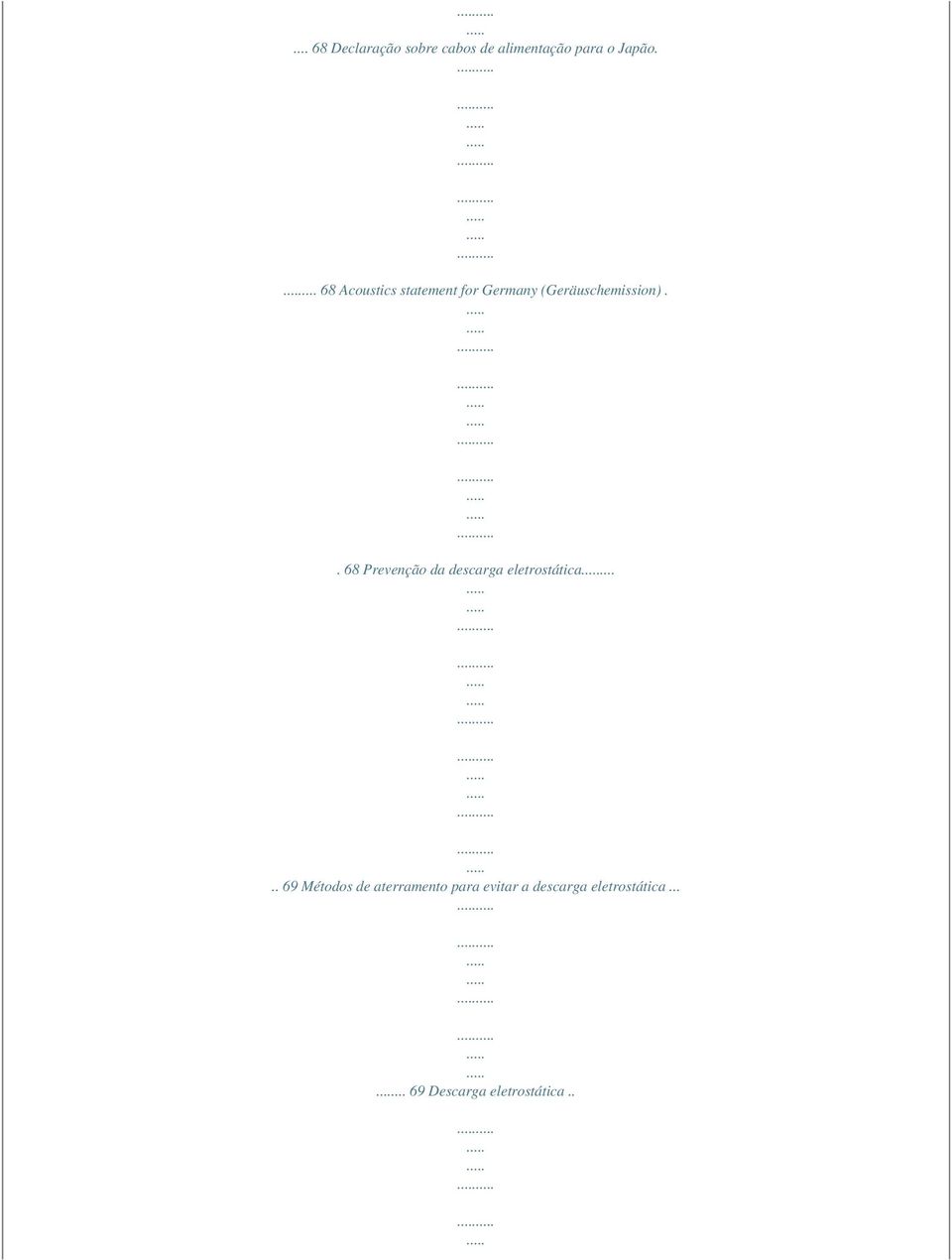 . 68 Prevenção da descarga eletrostática.