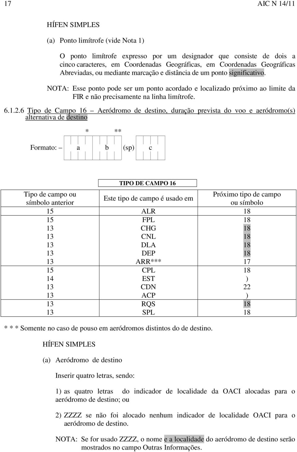 NOTA: Esse ponto pode ser um ponto acordado e localizado próximo ao limite da FIR e não precisamente na linha limítrofe. 6.1.2.