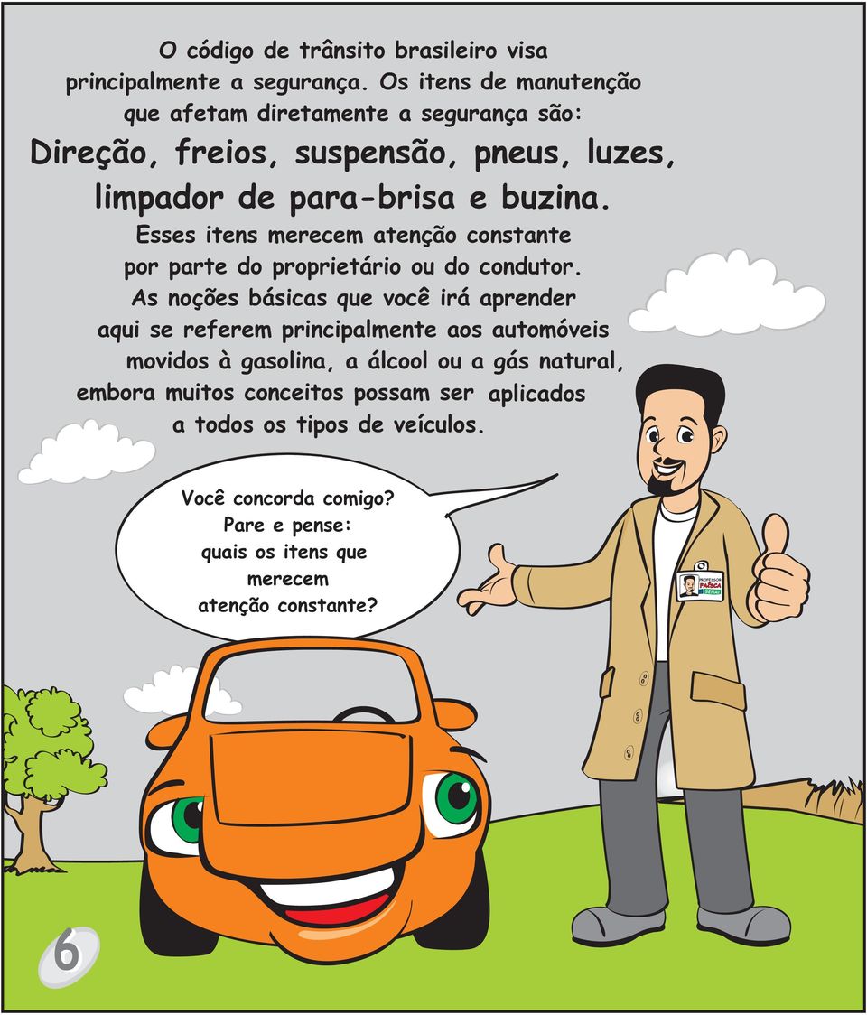 Esses itens merecem atenção constante por parte do proprietário ou do condutor.