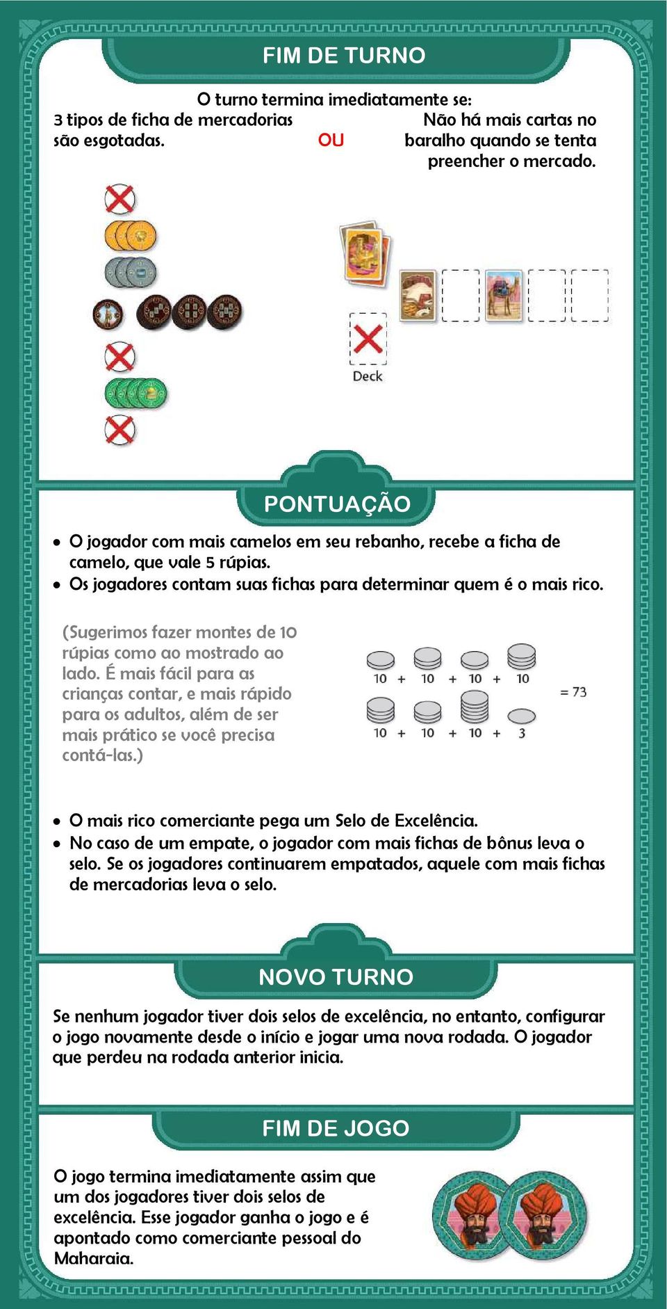 (Sugerimos fazer montes de 10 rúpias como ao mostrado ao lado. É mais fácil para as crianças contar, e mais rápido para os adultos, além de ser mais prático se você precisa contá-las.