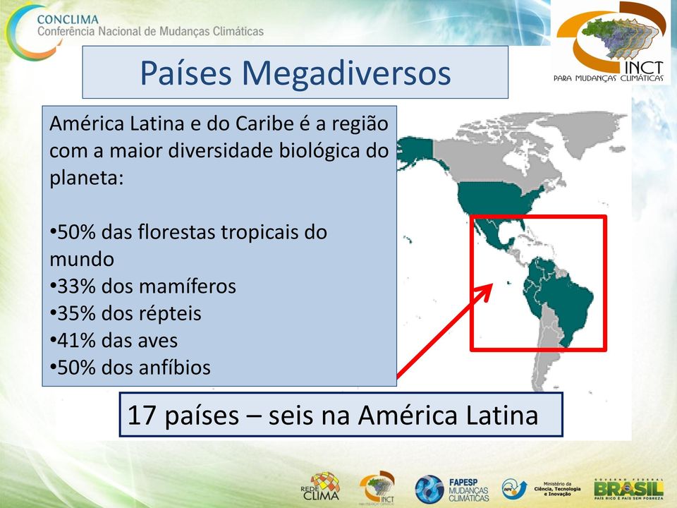 florestas tropicais do mundo 33% dos mamíferos 35% dos