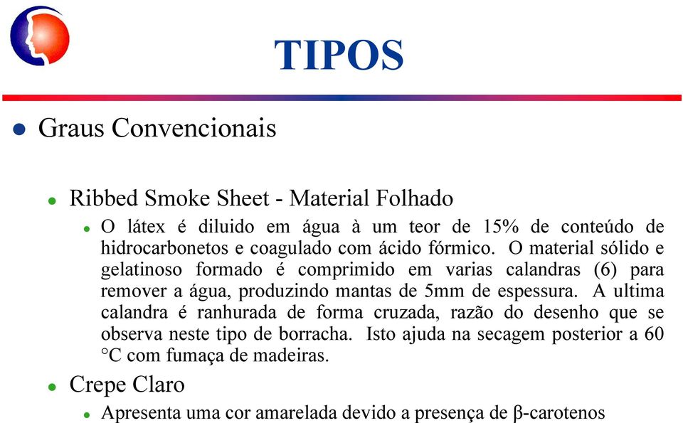 O material sólido e gelatinoso formado é comprimido em varias calandras (6) para remover a água, produzindo mantas de 5mm de espessura.