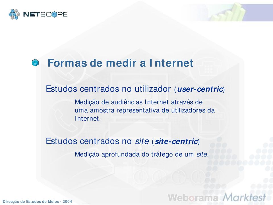 amostra representativa de utilizadores da Internet.