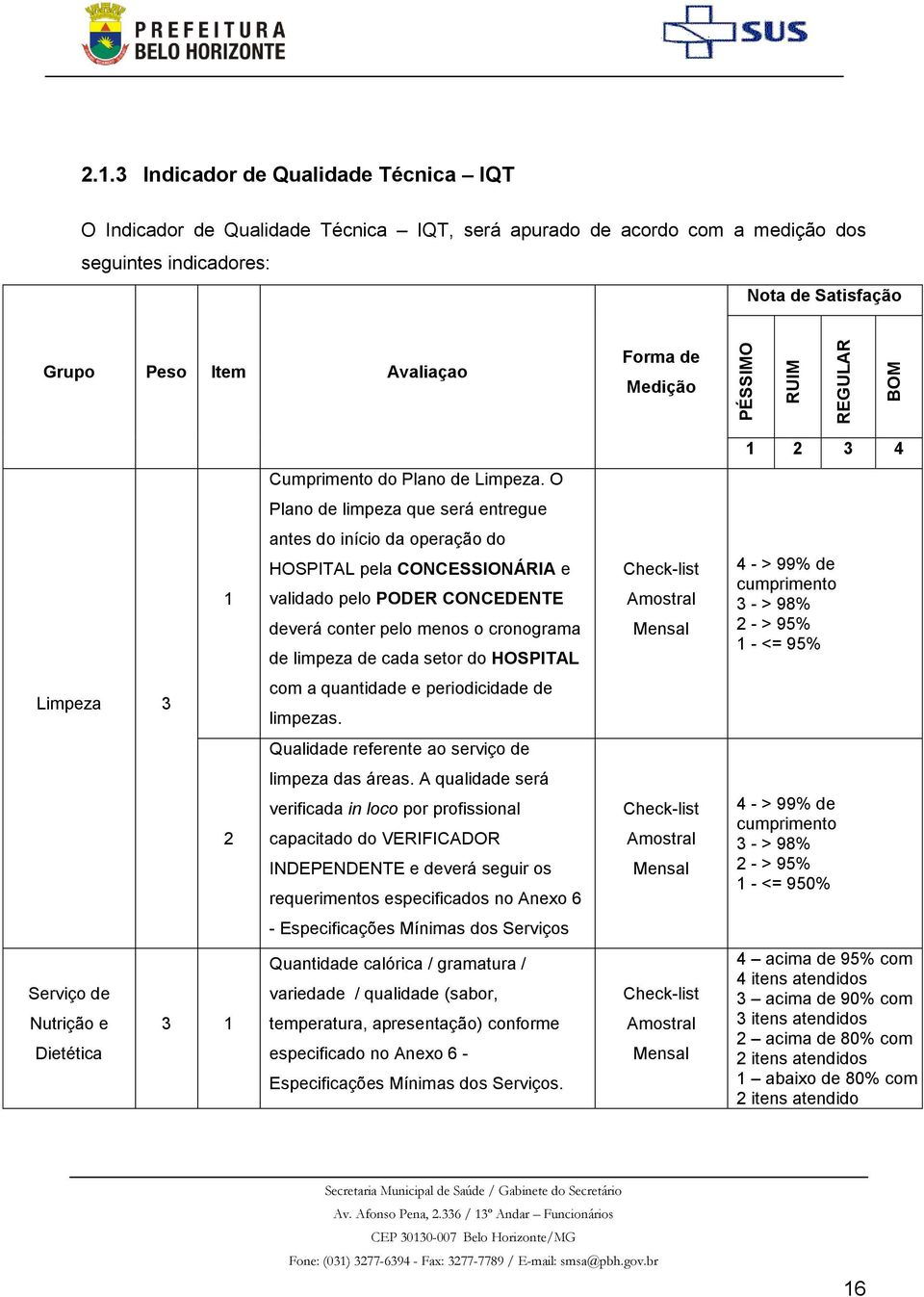 Medição 3 4 Cumprimento do Plano de Limpeza.