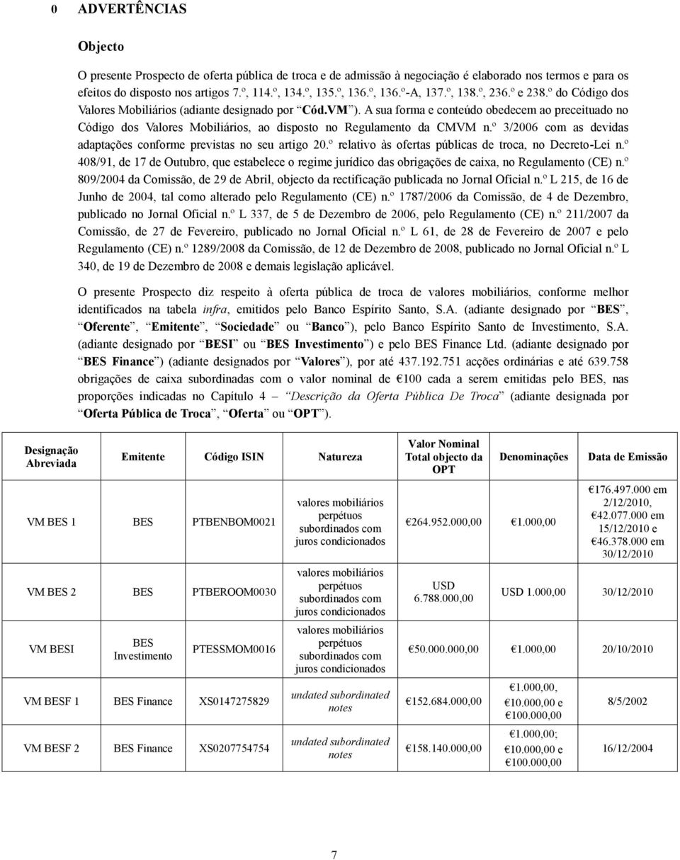 A sua forma e conteúdo obedecem ao preceituado no Código dos Valores Mobiliários, ao disposto no Regulamento da CMVM n.º 3/2006 com as devidas adaptações conforme previstas no seu artigo 20.