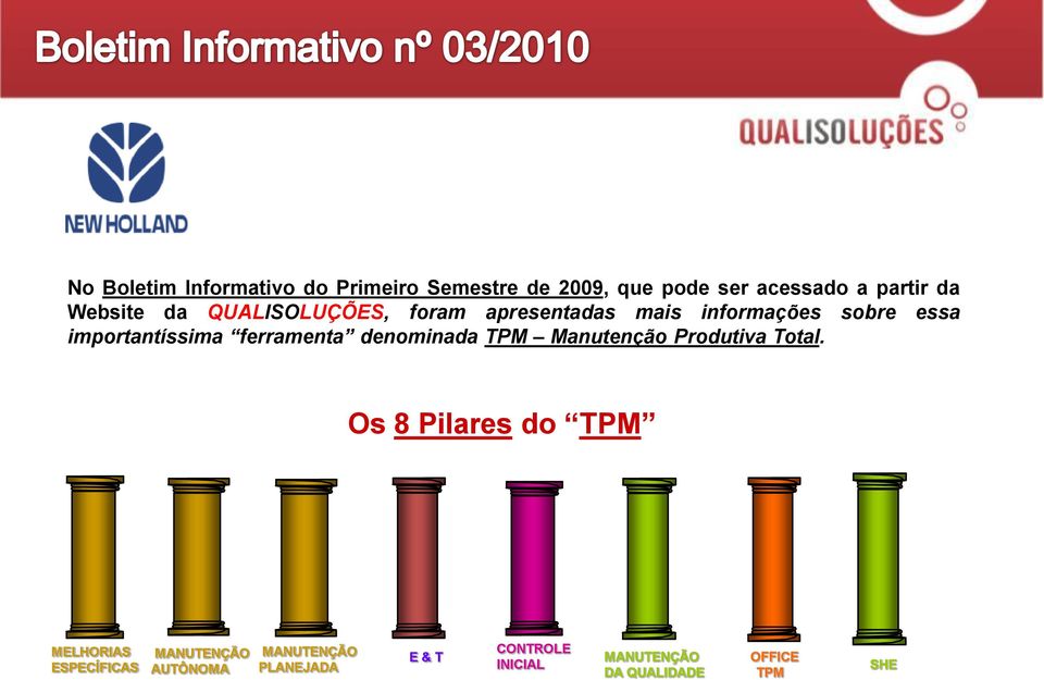 ferramenta denominada TPM Manutenção Produtiva Total.