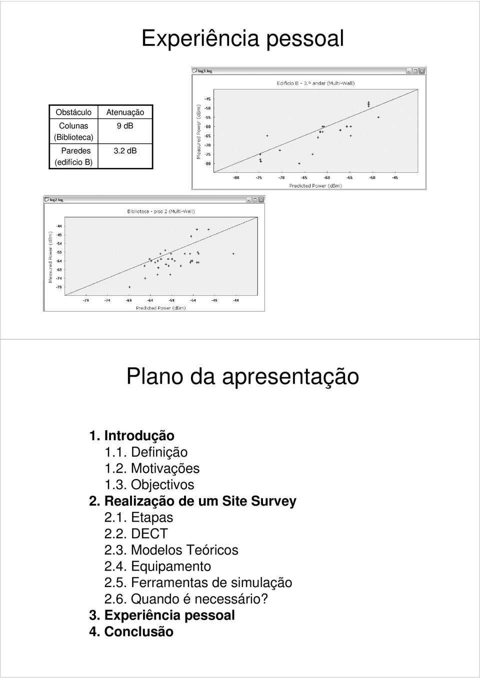 Realização de um Site Survey 2.1. Etapas 2.2. DECT 2.3. Modelos Teóricos 2.4.