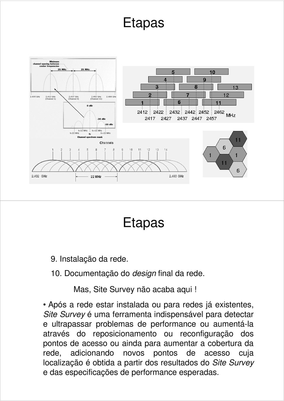 problemas de performance ou aumentá-la através do reposicionamento ou reconfiguração dos pontos de acesso ou ainda para aumentar a